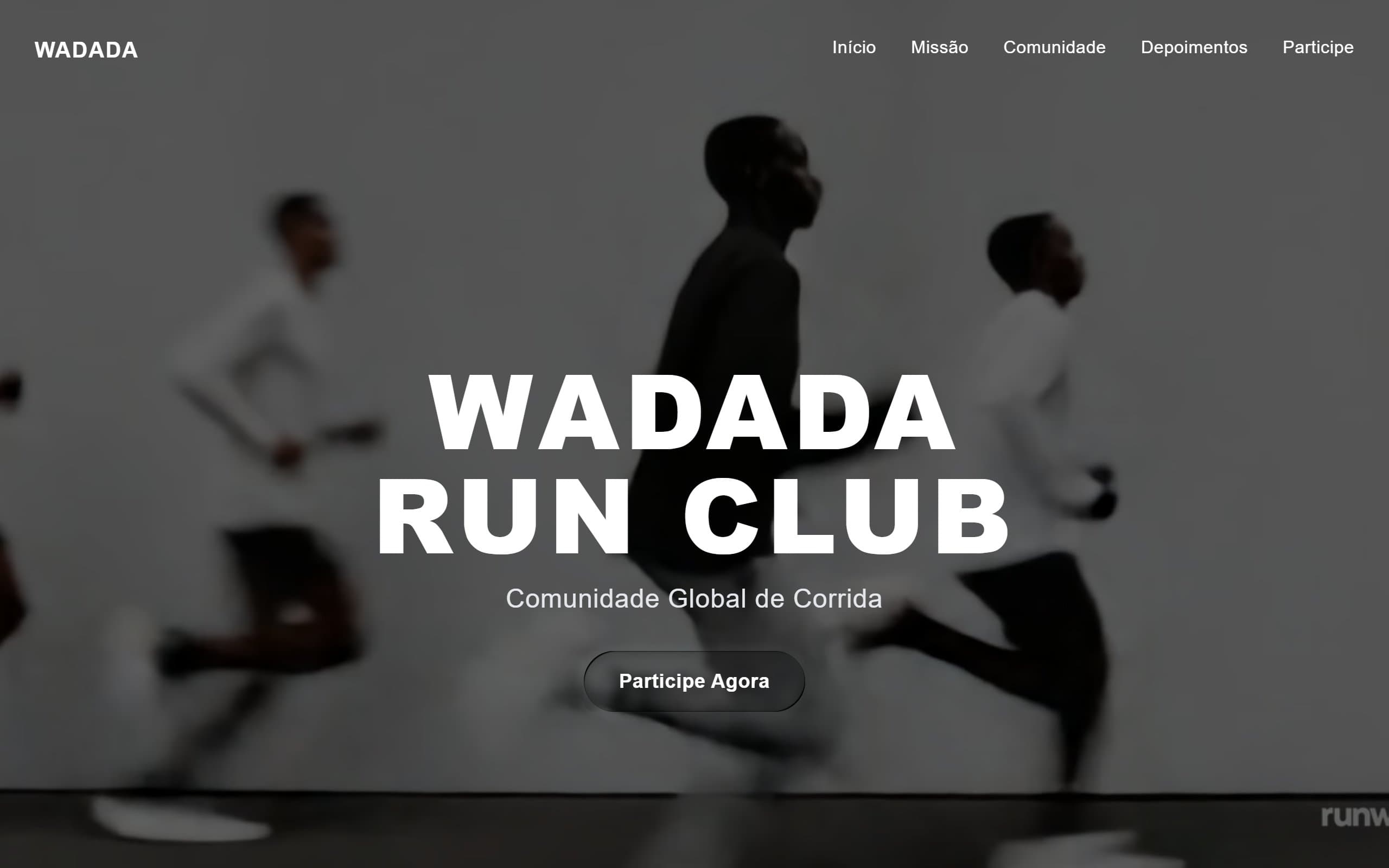 Site profissional de comunidade de corrida